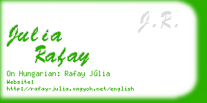 julia rafay business card